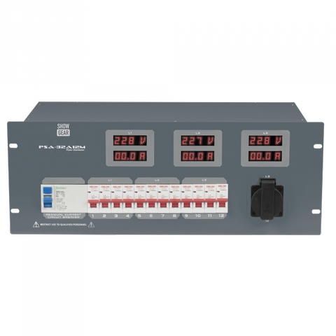 LOCATION - Armoire de distribution électrique 32A - 6 x PC 2P+T 16A + 2 Harting 8 circuits Showgear PSA-32A12M