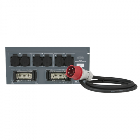 LOCATION - Armoire de distribution électrique 32A - 6 x PC 2P+T 16A + 2 Harting 8 circuits Showgear PSA-32A12M