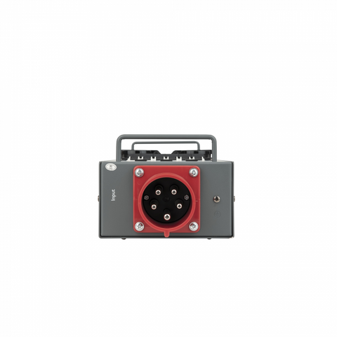 LOCATION - Boîtier d'alimentation électrique 6 circuits 2P+T avec entrée et sortie P17 32A 3P+N+T Showgear Powersplit 32 CEE 32 A