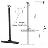 LOCATION - Barre de sous-perchage en "T" réglable noire ASD BARRE-T