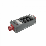 LOCATION - Boîtier d'alimentation électrique 6 circuits 2P+T avec entrée et sortie P17 32A 3P+N+T Showgear Powersplit 32 CEE 32 A